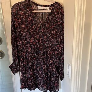 IRO Black and Red Patterned Dress